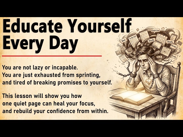 Educate Yourself Every Day 🔥 || Learn English Through Motivation 🔥 || Level 3 English ✅
