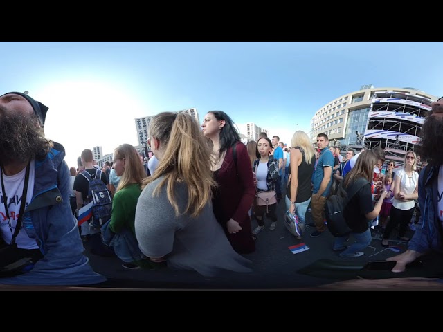 [VR] "Puting" from Putin 08/24/2019: Rally concert on Sakharov Avenue in VR 360 # Insta360