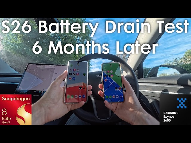 Galaxy S26 Battery Drain Test - 6 Months Later (Snapdragon vs Exynos)