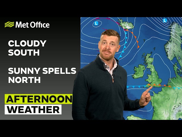 13/09/26 - Cloudy South, Sunny Spells North - Afternoon Weather Forecast UK - Met Office Weather