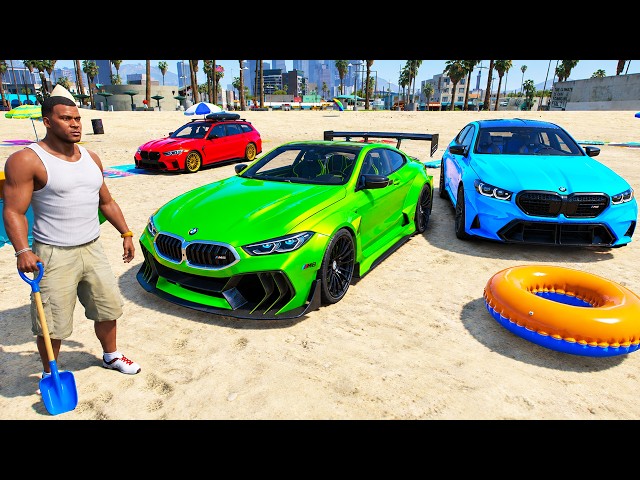 Franklin Found Abandoned BMW Supercars in GTA 5 | SHINCHAN and CHOP