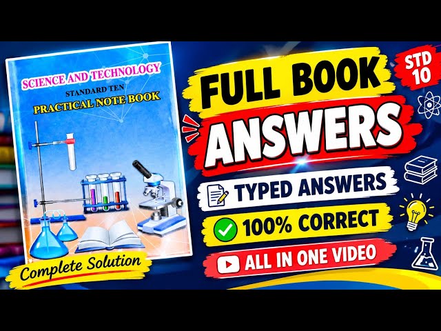 Std 10th | Science and Technology | Pratical Note Book Full Book  Answers || Study with Vaishnavi