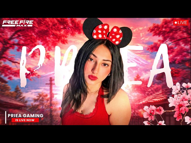 LATE NIGHT STREAM WITH PRIEA GAMING🔥#freefiremax  #freefirelive  #shorts #girlgamer
