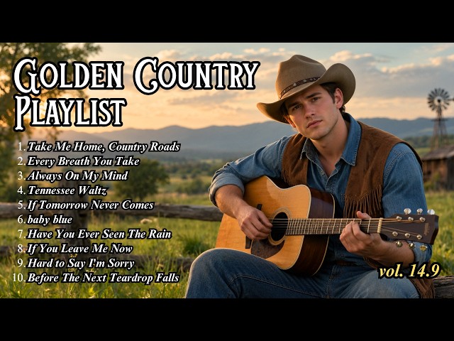 Golden Country Music Timeless 60s 70s 80s - Take Me Home Country Roads, Always On My Mind, baby blue