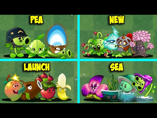 Random 20 Team Plants VS All Team Zombies - Who Will Win? - Pvz 2 Team Plant Battlez