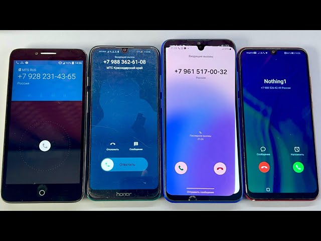 Incoming call & Honor 8A & Honor 10i & Redmi Note 10S & Alcatel one touch 