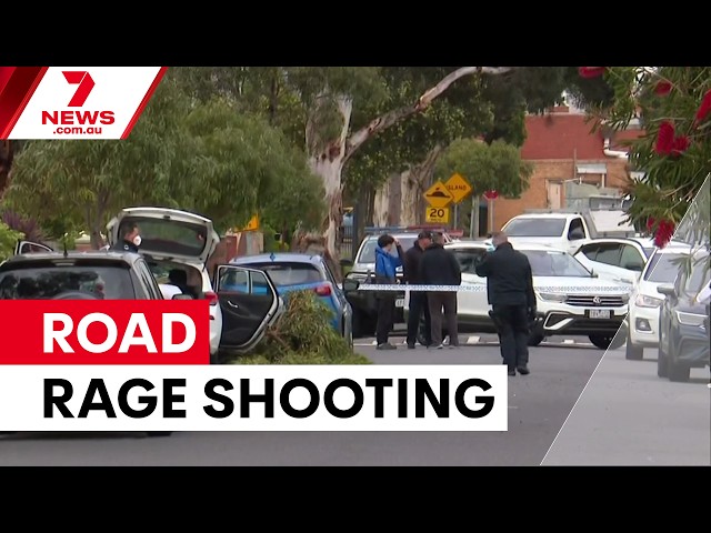 Shots fired in wild road rage attack near kindergarten | 7NEWS