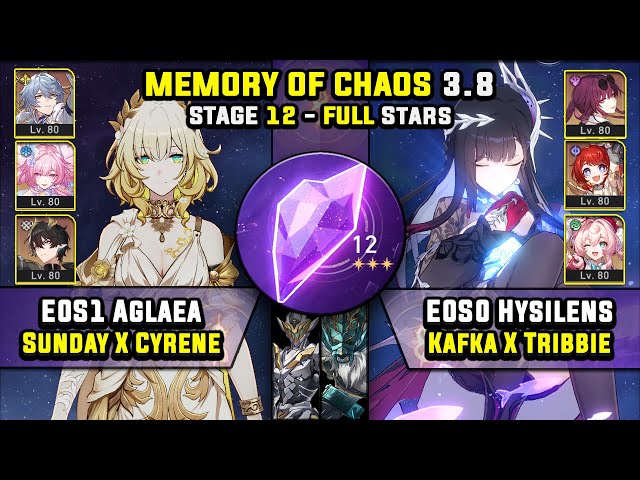 E0 Aglaea Carry & E0 Hysilens Carry W/ Kafka (3 Stars) Memory Of Chaos 12 Honkai Star Rail 3.8