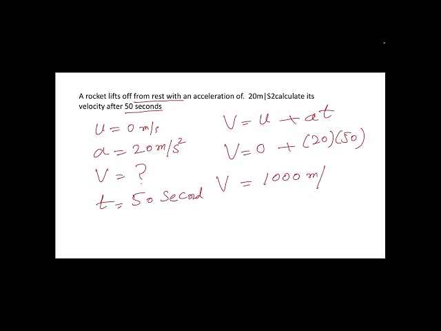 Edexcel A level Physics Mechanics Equation of Motion