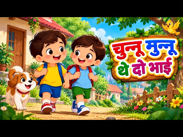 चुन्नू मुन्नू थे दो भाई 👦👦 | Chunnu Munnu The Do Bhai | Hindi Nursery Cartoon Rhymes | Kids Songs