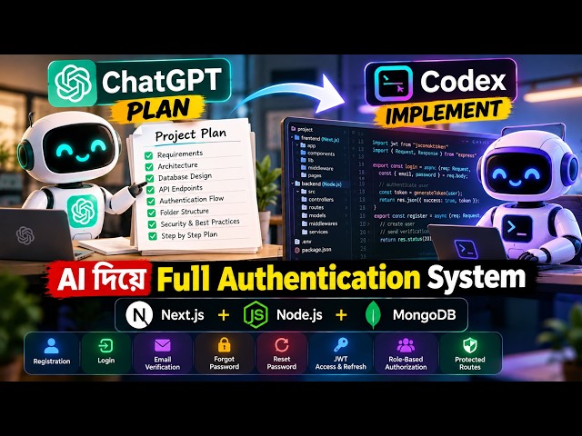 ChatGPT Codex দিয়ে Complete Login & Authentication System | JWT Auth Bangla Tutorial #7