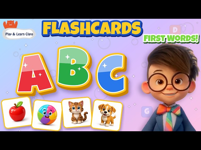 ABC Flashcards for Kids ages 1 to 5 🍎 Alphabet, Phonics & First Words with Milo #abc