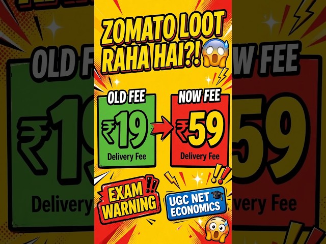 Zomato/Swiggy Delivery Fee Kyun Badhti Hai? Peak-Load Pricing Explained | UGC NET Economics