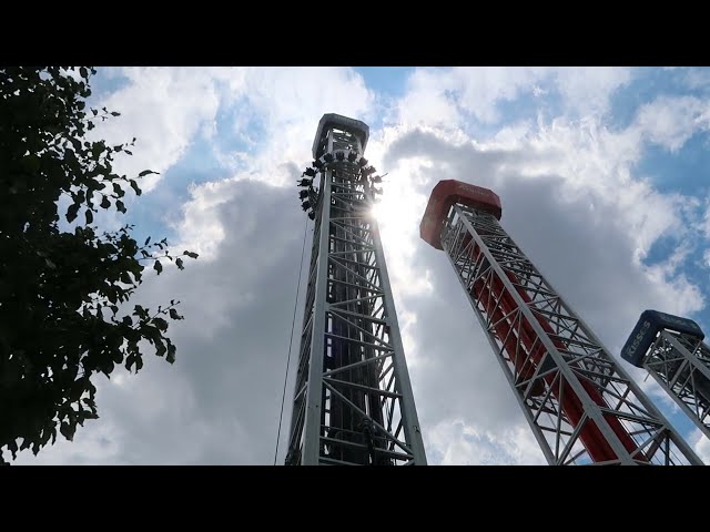 Hershey Triple Tower - Hershey Tower - Off Ride - Hersheypark - Copyright Free Footage