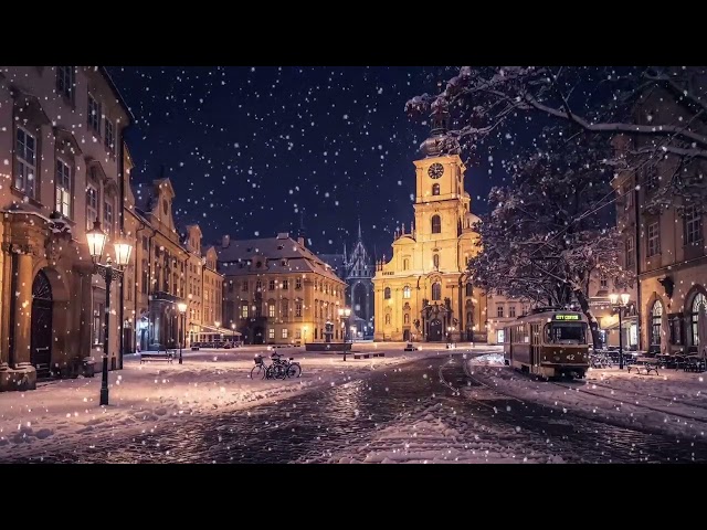 Soft Snowfall on a Winter Night ❄️ Peaceful Sounds for Sleep, Relaxation and Rest