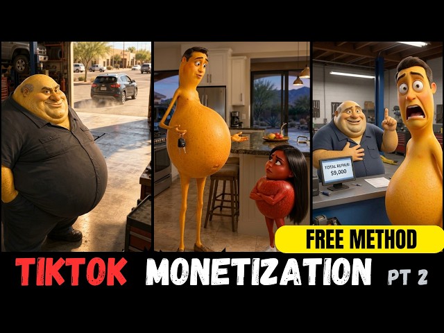 How to Make 1 MIN+ VIRAL AI Fruit Videos FREE for TikTok Monetization (Part 2)