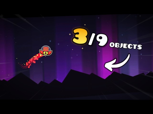 I Made a 9 Object Level in Geometry Dash