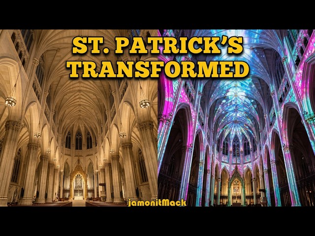 Inside LUMINISCENCE at St. Patrick's Cathedral NYC! 🌟 360° Immersive Light Show & Concert