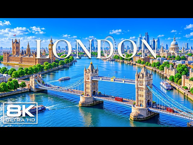London 8K 🇬🇧 | Discover England’s Iconic Capital – Big Ben, Tower Bridge & Breathtaking Views