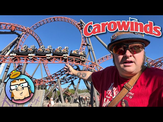 Riding Roller Coasters at Carowinds - Fury 325 - Thunder Striker - Copperhead Streak - Scarowinds