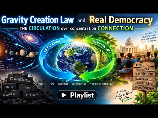 Gravity Creation Law and Real Democracy: THE CIRCULATION over concentration CONNECTION - Playlist -