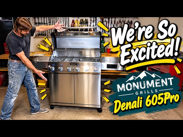 GRILLING for 20 People!! | Monument Grills Denali 605Pro Unboxing & First BIG Grill Party!
