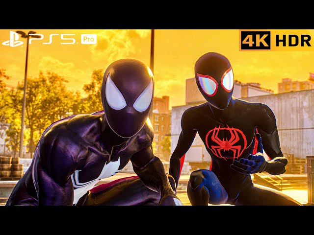 (PS5 PRO) Web Of Shadows Spiderman & Miles Morales Track the Lizard | 4K HDR |