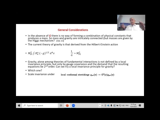 Gravity beyond Einstein? Yes, but in which direction? (D. Kazanas, 16/9/2025)