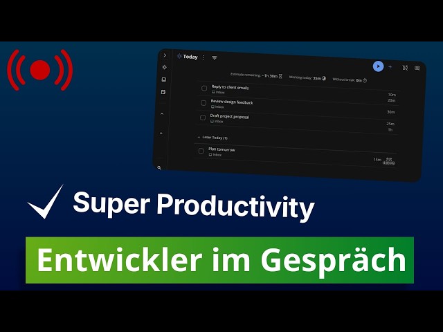 Open Source Entwickler von Superproductivity im Gespräch - Livestream mit Hauke und Jean