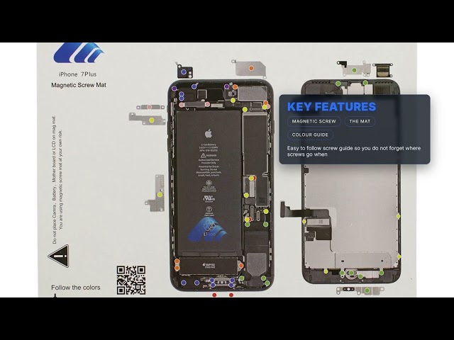 Magnetic Screw Mat For iPhone 7 Plus Phone Repair Disassembly Guide