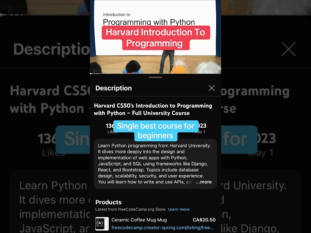 3 FREE University Coding Courses (for beginners) #shorts #shortsfeed