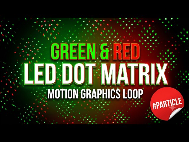 Green and Red LED Dot Matrix Light Effect | Motion Graphics Overlay Loop #particle