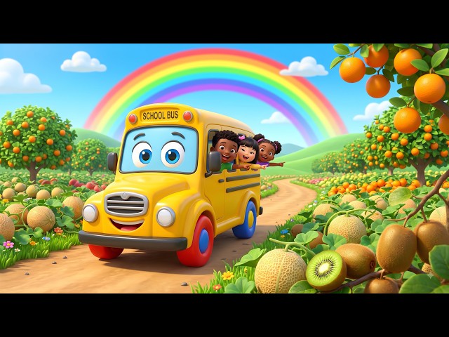 Fruit Bus Adventure 🚌🍑 Learn 10 Fruits for Kids | Tiny Stars Cartoons
