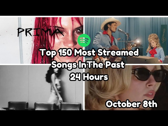 Top 150 Most Streamed Songs In The Past 24 Hours - October 8th