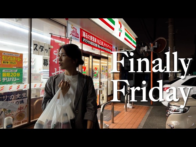 After Overtime in Tokyo | Friday Night Convenience Store Treats🍺🍜 & Time to Relax