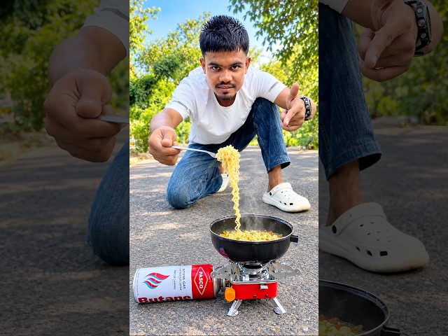 Toy Gas Stove VS Real Gas Stove Unboxing For Making Noodles Test 🍜🔥