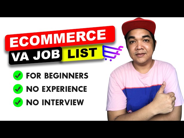 eCommerce Work From Home Jobs List For Beginners NO EXPERIENCE