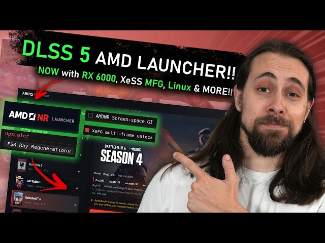 HUGE Update!! AMD NR Launcher now works with RX 6000!! DLSS 5, XeSS MFG & More!!