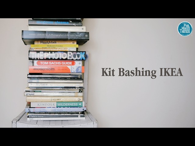 Kit Bashing IKEA to make studio shelves.
