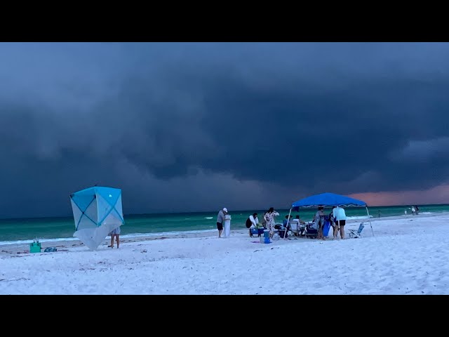 Powerful Florida Thunderstorm On The Beach - Bradenton