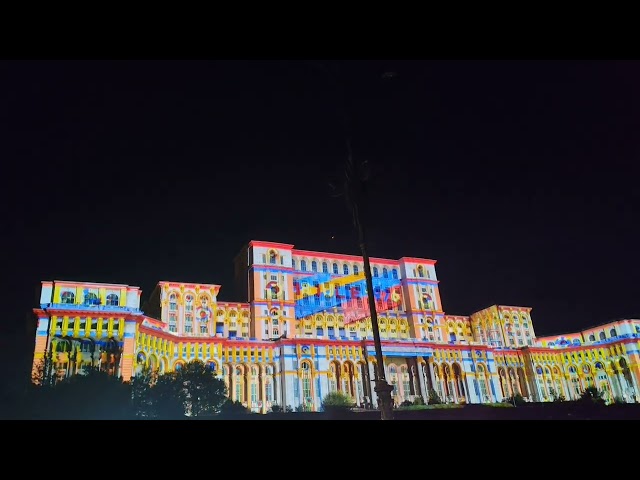Projection Mapping on Bucharest’s Palace of Parliament 🇷🇴✨