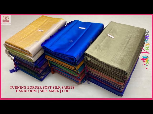 GRAND TURNING WORK SOFT SILK SAREES ONLINE SHOPPING