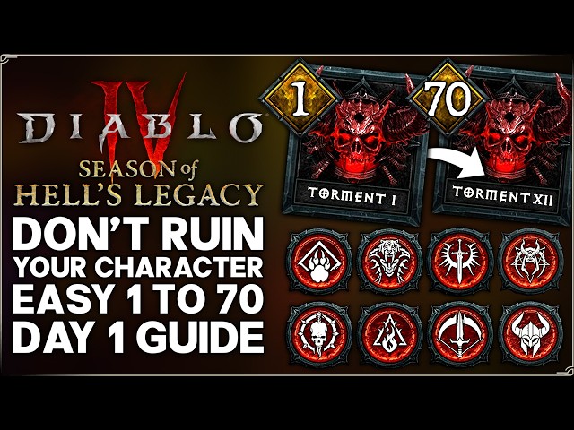 Diablo 4 - Don't Get THIS Wrong - Best Day 1 Guide, FAST Level 70, New IMPORTANT S15 Unlocks & More!