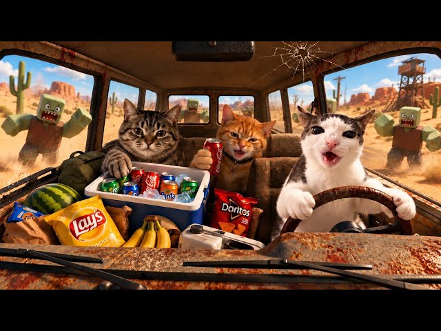 Roblox A Desert Trip But CAT MEMES (COMPILATION)
