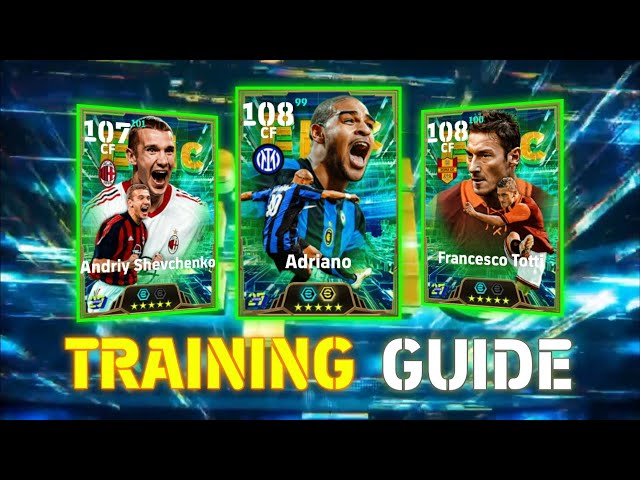 EPIC Adriano, Francesco Totti, Andriy Shevchenko full training guide