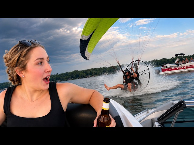 Paramotor Show-Off Gets Instant Karma!