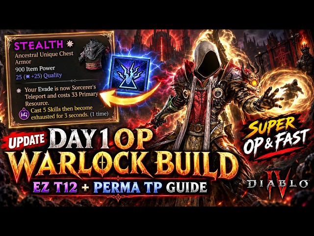 UPDATE EZ T12+ PERMA TP Ultra Speed - Day 1 OP Warlock Build