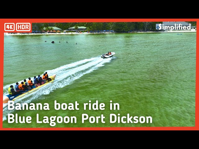 Banana Boat Ride in Blue Lagoon, Port Dickson | Drone action view in 4K 60FPS HDR