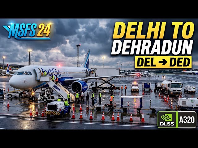 DLSS 5 + RTX 5090 | MSFS 2024 | Delhi → Dehradun IndiGo A320 | INSANE REALISM in Heavy Rain!⁠