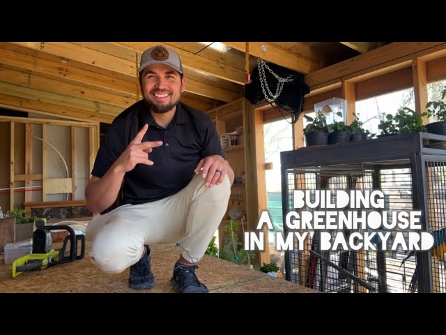 Building a Backyard Greenhouse to hide our Cave! (Start to Finish... Almost)